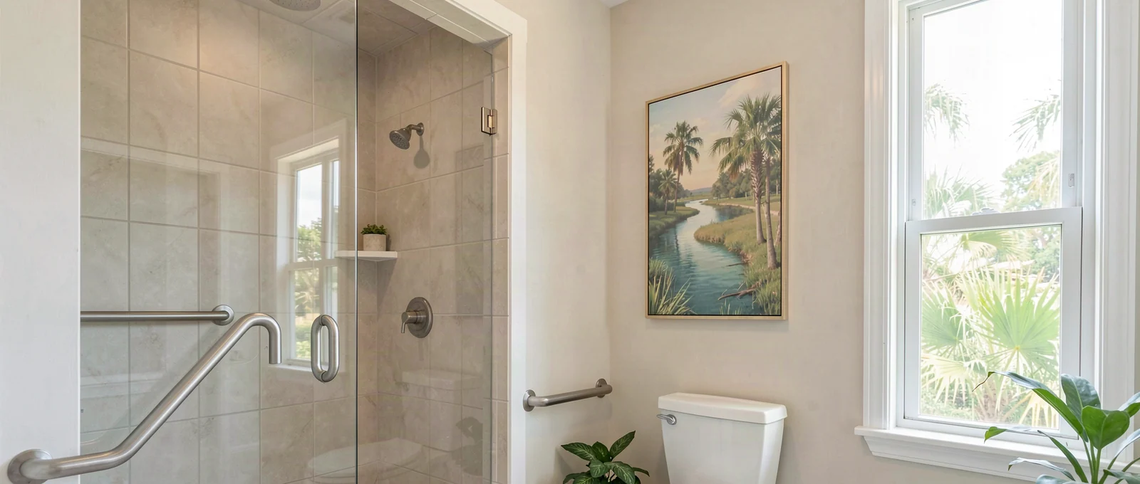 Accessible walk-in shower in a Knoxville home in Knoxville, TN